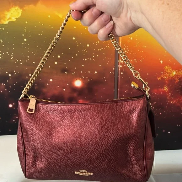 Coach Carrie Burgundy Leather Crossbody - Picture 6 of 11